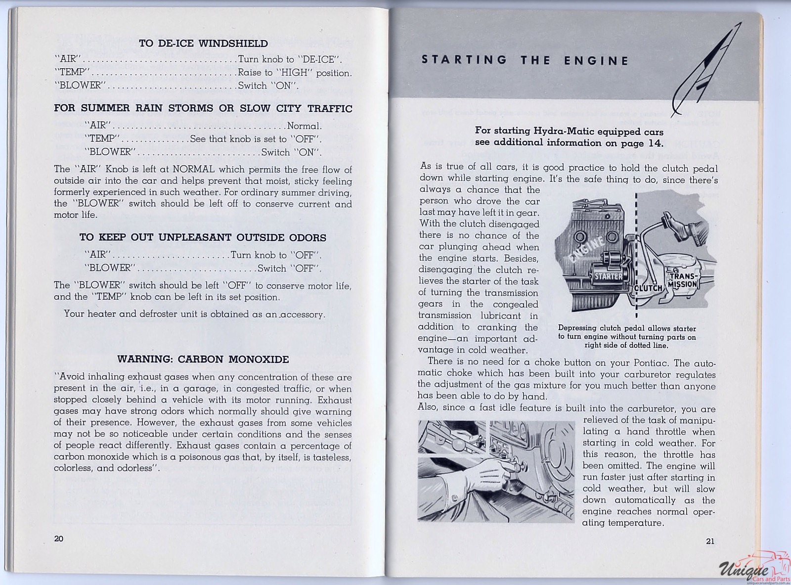 1950 Pontiac Owners Manual Page 16